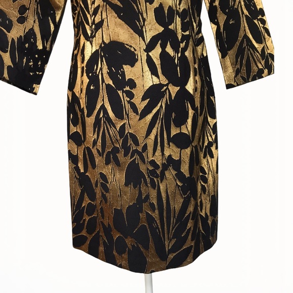 Trina Turk Muni Metallic Jacquard Sheath Dress -10 - Picture 11 of 16